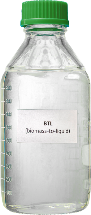 Erneuerbarer Brennstoff in Flasche