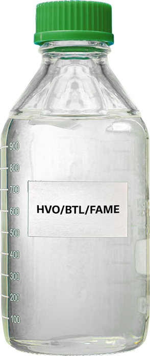 Erneuerbarer Brennstoff in Flasche